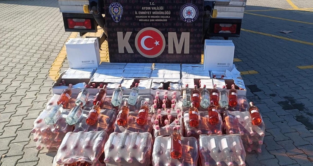 Aydın’da düzmece içki operasyonu: 444 litre ele geçirildi