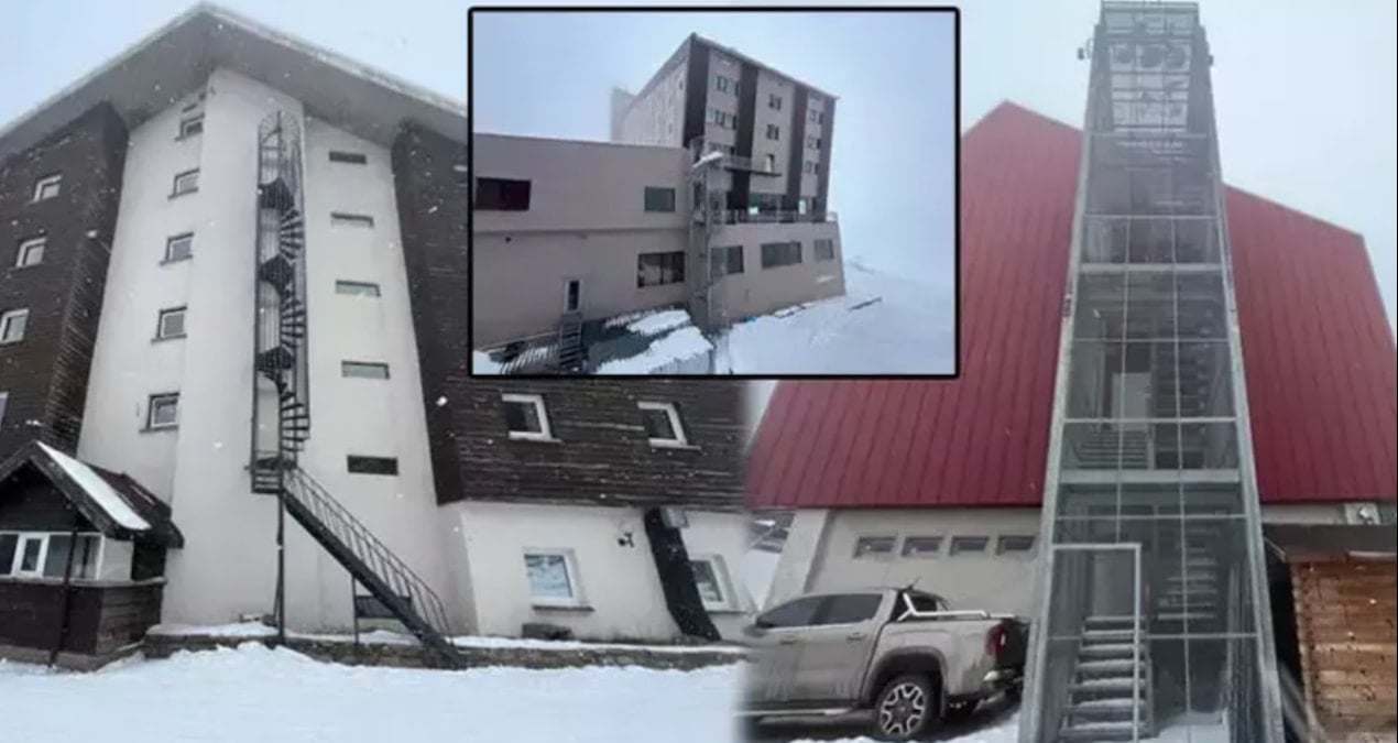 Grand Kartal Oteli’nin yangın merdivenleri görüntülendi