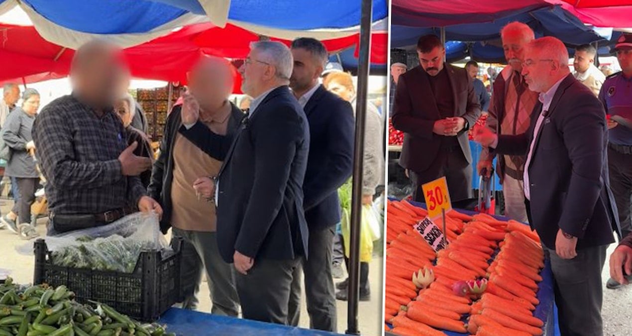 Belediye başkanıyla pazarcılar arasında sert tartışma: ‘Azrail misin?’ diye bağırdı…