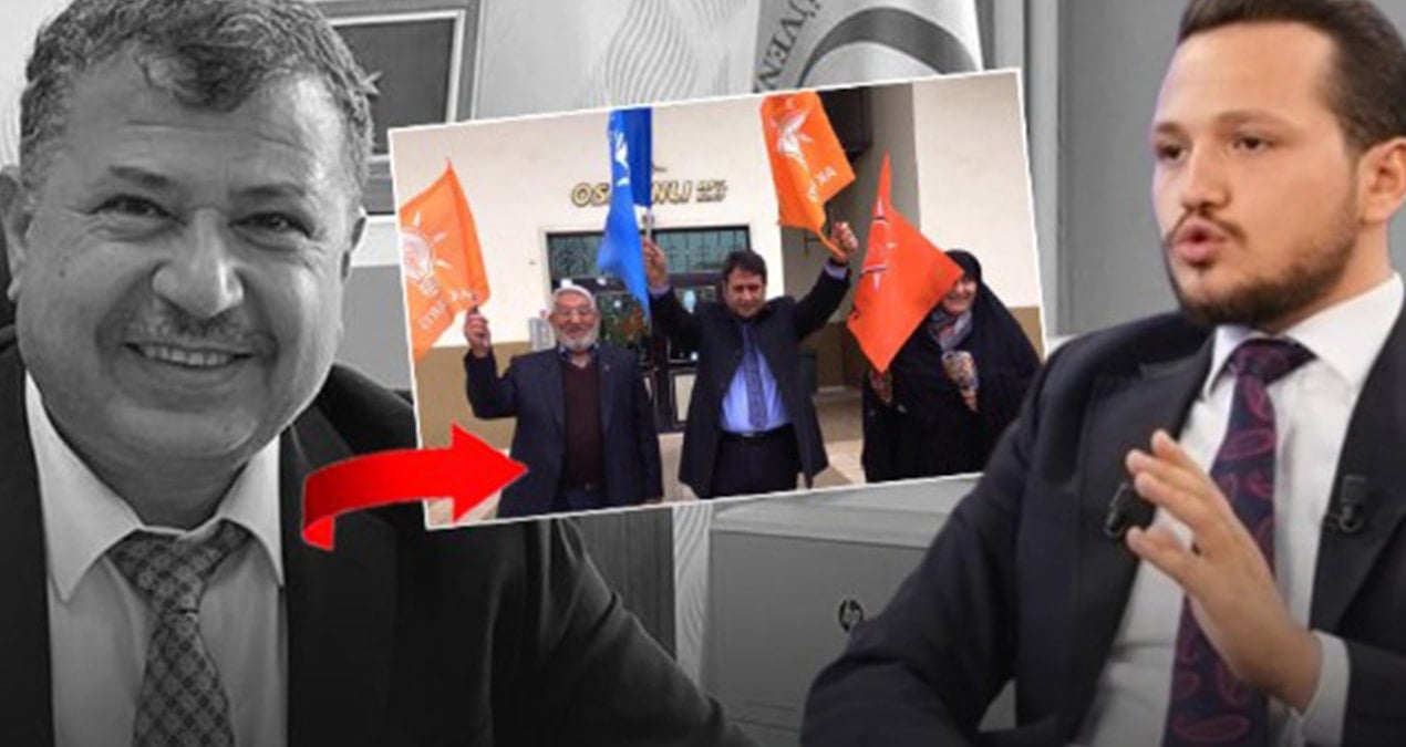 AKP’li vekilden Osmanlı Apartmanı önünde AKP bayrağıyla mesaj