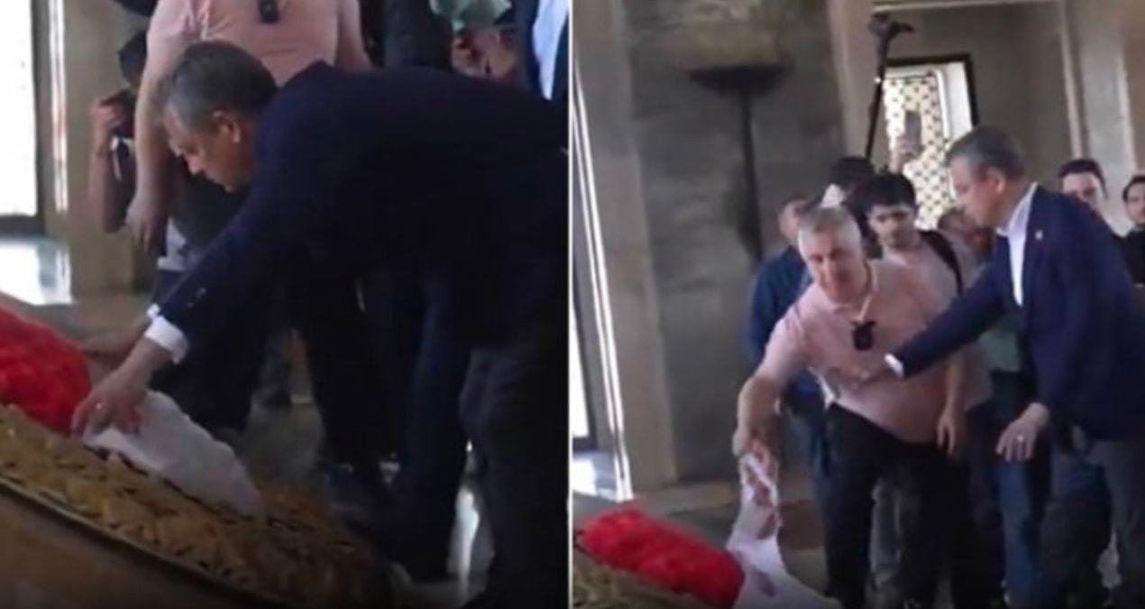 Anıtkabir’de Özgür Özel’e çelenk engeli