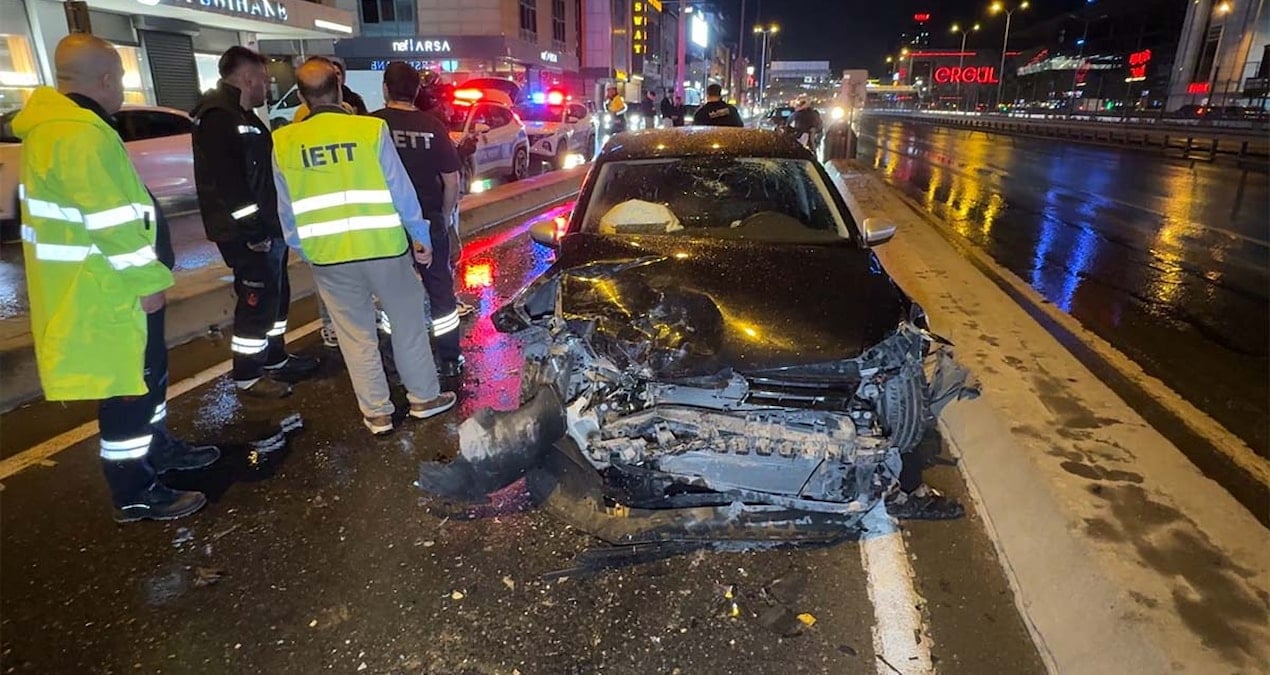 Avcılar’da zincirleme kaza: 2 yaralı