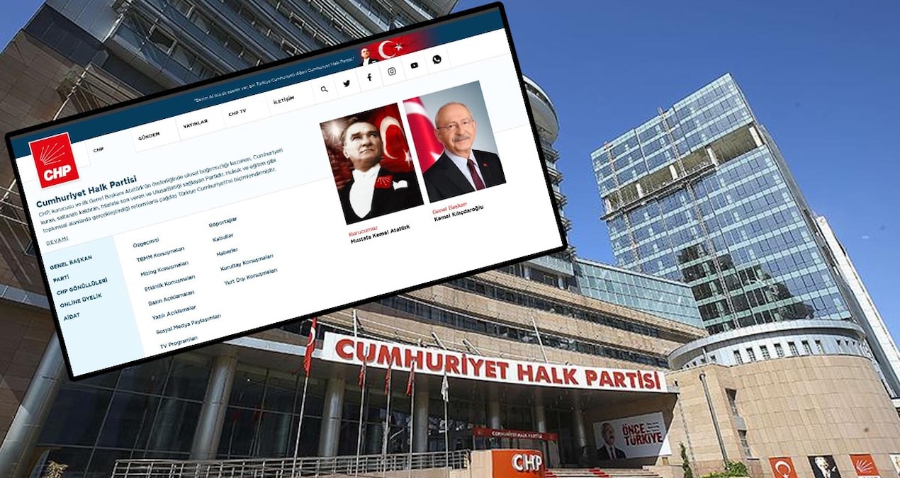 CHP’nin internet sitesinde dikkat çeken güncelleme