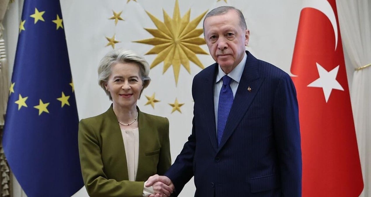 Cumhurbaşkanı Erdoğan, AB Komisyonu Başkanı Leyen ile görüştü