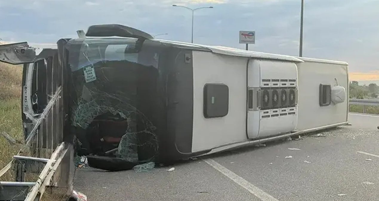 İstanbul-İzmir Otoyolu’nda yolcu otobüsü devrildi: 36 yaralı