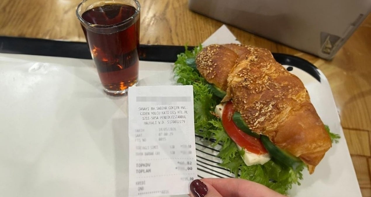 Sabiha Gökçen Havalimanı’nda çay ve sandviçin fiyatı gündem oldu
