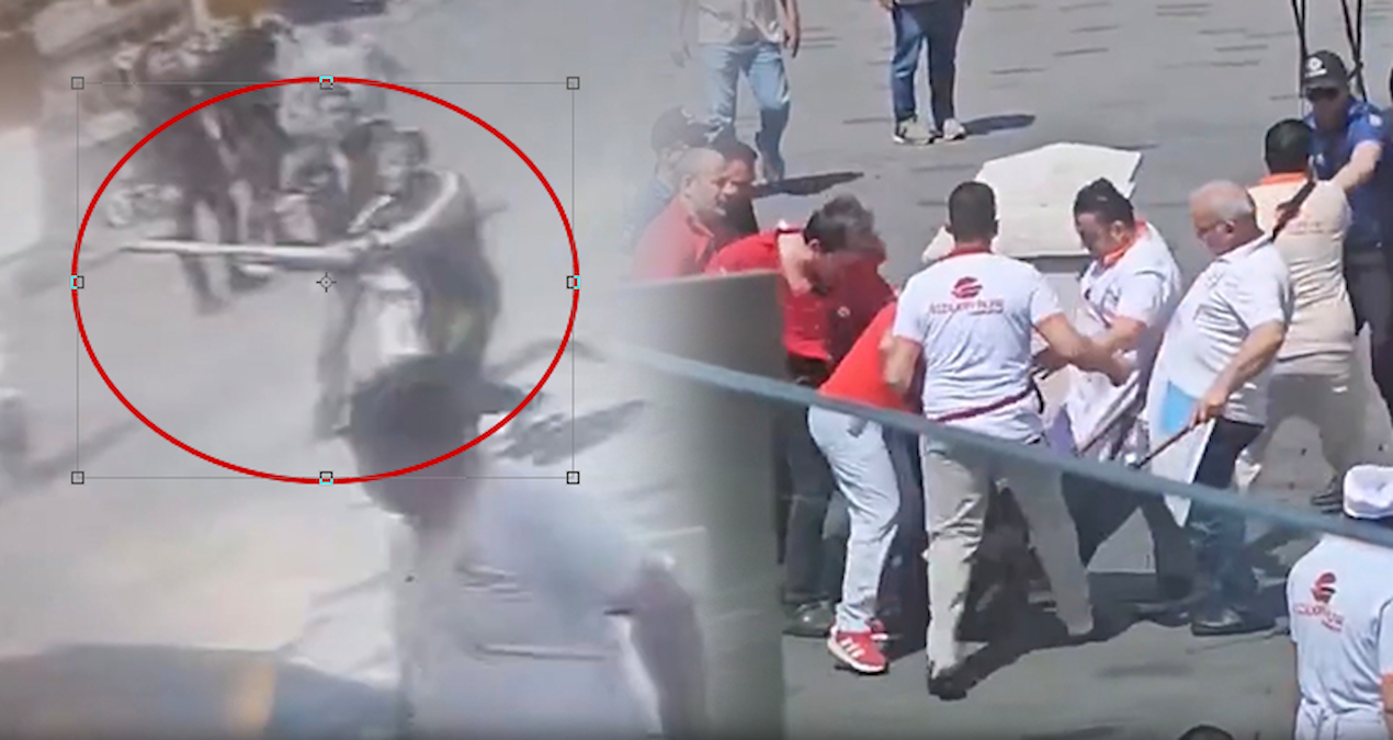Taksim’de dönercilere kazmayla saldıranlara meydan dayağı