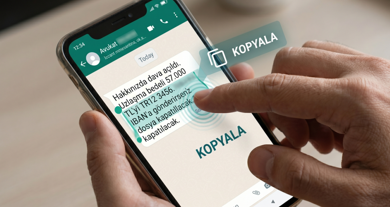 WhatsApp’tan gelen IBAN’ı kopyalayıp para gönderenler yandı