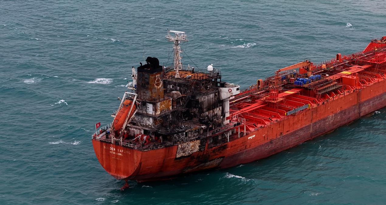 Dron saldırısı sonrası sürüklenip, Samsun’da karaya oturan tanker, römorkörle alınacak
