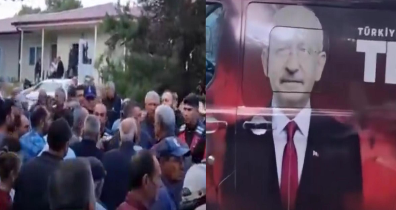 Sivas’ta CHP’lilere ‘Kılıçdaroğlu’ tepkisi: Jandarma, CHP aracını alandan çıkardı